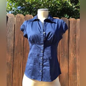Banana Republic Navy Button-Down Shirt Item #220